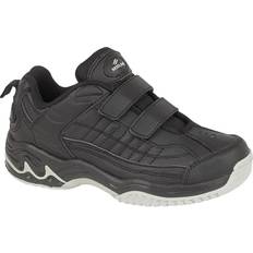 Mirak Contender Touch Fastening Leather Trainers - Black