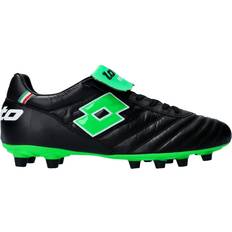 44 - Grün Fußballschuhe Lotto Stadio OG Made in Italy FG Firm Ground Soccer Cleat Black/Spring Green-7.5