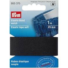 Prym Elastic Band Gummi Weich Schwarz 25mm 1m