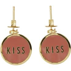 Design Letters Kiss Örhängen One Lyserød