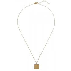 Gula Halsband CU Jewellery Halsband Two Square Pendent