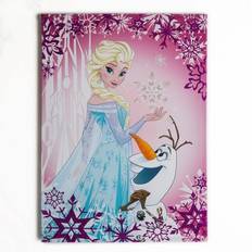 Rosa Bilder Disney Frozen Canvastavla- Elsa & Olaf Rosa 70x50 cm Bild