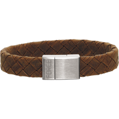 Scrouples Læder Armbånd med Stållås 02741,21