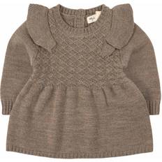 Ull Kjoler Little Jalo Wood Knitted Dress Dresses