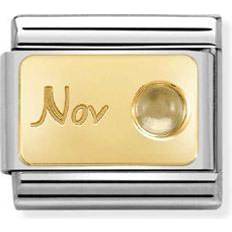 Nomination November Birthstone Charm - Gold/Silver/Citrine