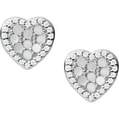 Smycken Fossil Earrings Elliott Mother-of-Pearl Hearts Stud Earrings Earrings for ladies