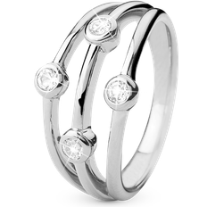 Silver ring bred Christina Thrown Ring - Silver/Topaz