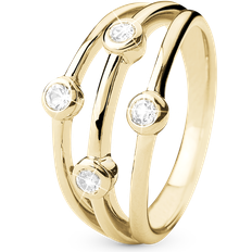 Christina Design Thrown Ring - Gold/Topaz