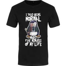 Tops Psycho Penguin Mens I Tried Being Normal T-Shirt (Black)