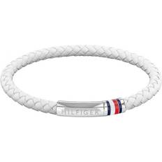 Men - White Bracelets Tommy Hilfiger Jewelry Men's Leather Bracelet 2790405