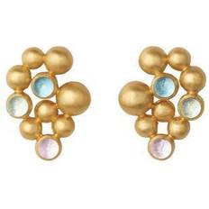 Pebbles color ByBiehl Pebbles Stud Earrings - Gold/Transparent