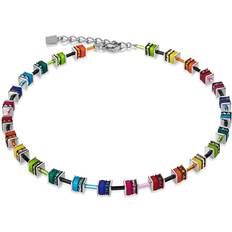 Geo Cube Necklace - Silver/Multicolor