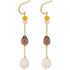 Agat Smykker Pernille Corydon Lagoon Shade Earrings - Gold/Yellow/Pink