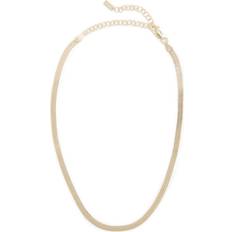 Hombre - Plata Collares Adina Eden Herringbone Choker - Gold