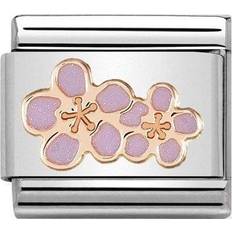 Nomination Classic Rose Peach Flowers Charm