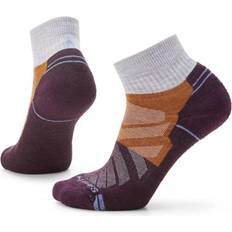 Hiking - Purple Socks Smartwool Women's Hike Light Cushion Color Block Pattern Ankle Socks in Eclipse Eclipse