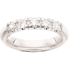 Smykker Scrouples Rustik Alliance Karat Hvidguld Ring med Brillant 0,09 Carat W/SI