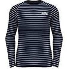 Odlo Active Warm Originals Stripe ECO Herren Thermo Longsleeve - Blau/Grau