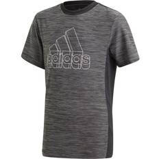 Spandex T-skjorter adidas Boys Aeroready Heather T-Shirt Black/Grey