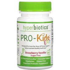 Probiotics Hyperbiotics PRO-Kids ENT Chilldren's Oral Probiotics Strawberry Vanilla 45 Chewable Tablets