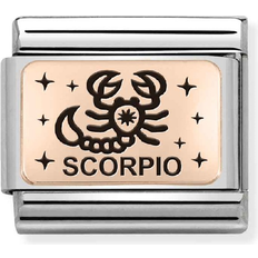 Nomination Classic Scorpio Charm - Silver/Rose Gold/Black