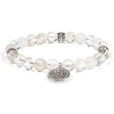 Nikkelvrij Armbanden Kristallpunkten Lotus Bracelet - Silver/Transparent