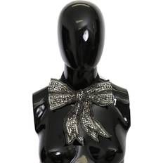Dolce & Gabbana Kristalldekorerad Sidenfluga Black