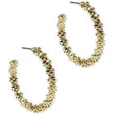 Sparkling Hoop Earrings - Gold