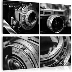 Svarta Tavlor Arkiio Vintage Cameras 40x40 Tavla 40x40cm