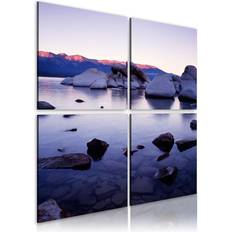 Artgeist Rocky Stranden Av Alpin Sjö 80x80 sp. z o. o Tavla