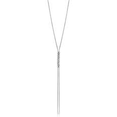 Necklaces on sale Guess 16-18" rhodium plated necklace with vertical coiled SwarovskiÂ crystal charm