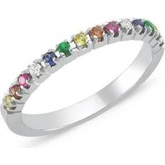 Rubiner Ringar Nuran Pera Ring - White Gold/Multicolour/Diamonds