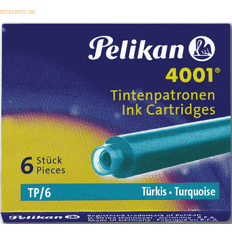 Turkis Pennetilbehør Pelikan TP/6, Turkis, Turkis, Fyldepen, 6 stk