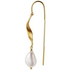 Smykker Stine A Long Twist Earrings - Gold/Pearl