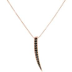 Necklace - Rose Gold/Black