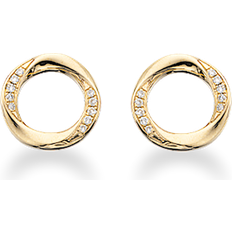 Scrouples Cirkel Karat Ørestikker med Brillanter 0,07 Carat W/SI