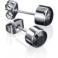 Fred Bennett Fred Bennett Stainless Steel Bezel Set Earrings E3795