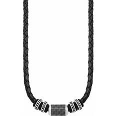 s.Oliver Necklace Men Sets, cm, Black, Comes in jewelry gift box, 2026107