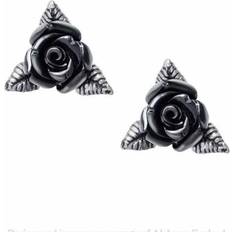 Set de Pendientes Gótico de Alchemy Gothic Black Rose para Mujer negro/plateado Standard