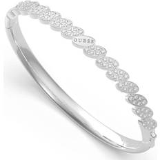 Guess Leaf Bangle Bracelet - Silver/Diamonds