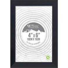 The Home Fusion Company Black Modern Photo Picture Frame 6x4 5x7 8x6 10x8 A4 Certificate/6" x 4" Photo Frame