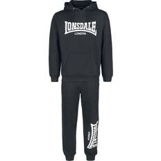 Baumwolle - Herren Jumpsuits & Overalls Lonsdale Cloudy Tracksuit - Schwarz