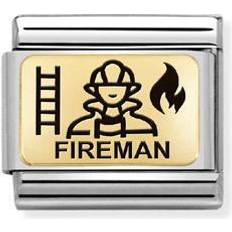 Nomination Classic Link Fireman - Silver/Gold/Black