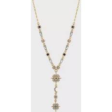 Multi Coloured Fine Celestial Y Necklace