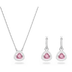 Swarovski Millenia Trilliant Cut Set - Sølv/Pink