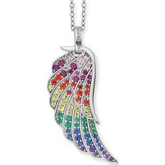 Armbänder Engelsrufer Wing Zirconia Sterling Rhodium Plated Necklace ERN-WING-ZIM