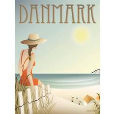 Vissevasse Danmark Stranden 50x70 cm Plakat 50x70cm