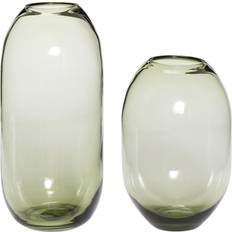 Hübsch Vases Interior Moss (x2) - Vert - 19x29/18x38 cm Vase 38cm 2pcs