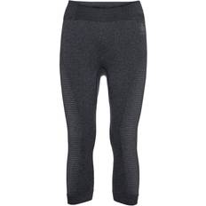 Damen - Grau Basisschicht Odlo Performance Warm Eco 3/4 Baselayer Bottom Women black/new graphite female 2022 Baselayer & Underwear