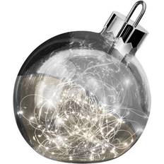 Dekorationskugle Ornament Røg Højde 25 cm Krom-Smoke